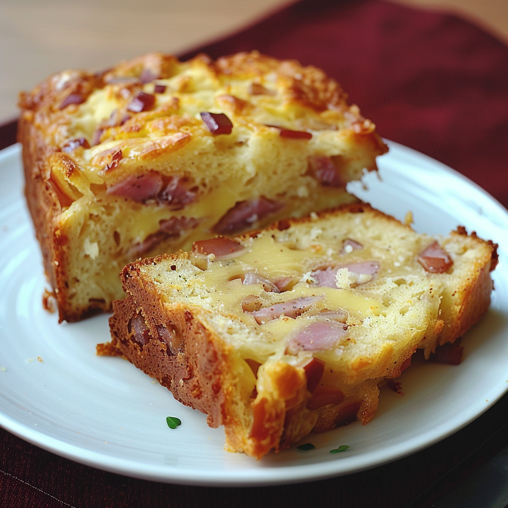 Cake au jambon et gruyère râpé