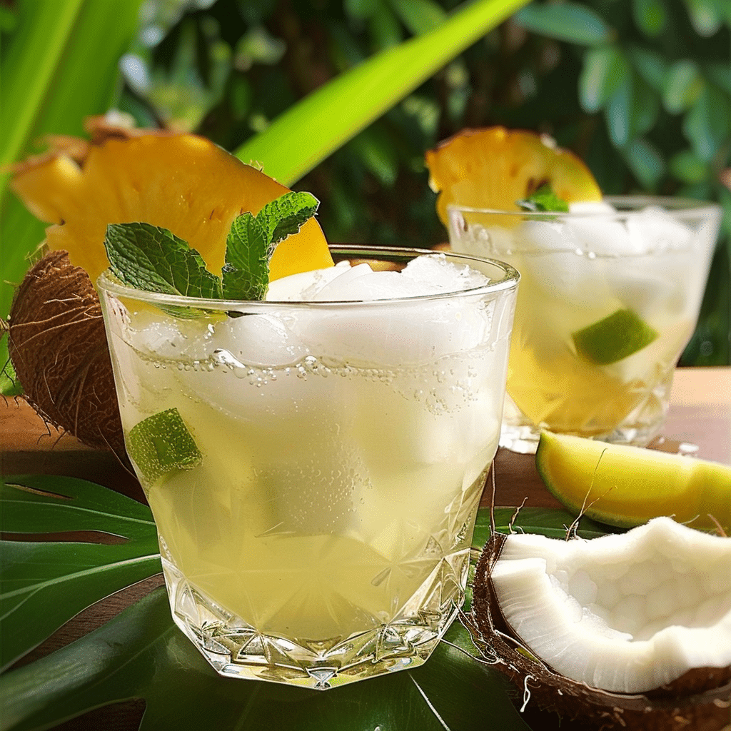 Eau de coco aux fruits