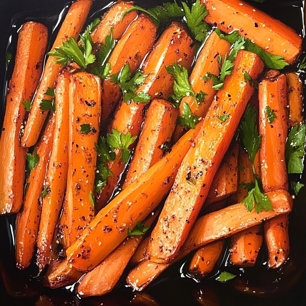 Carottes Rôties au Miel et à l’Ail