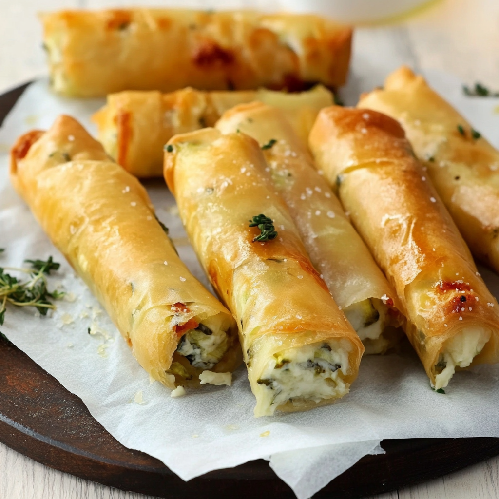 Cigares Croquants aux Courgettes et Fromage Fondant