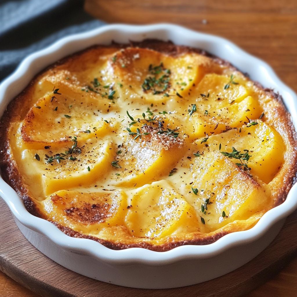 Clafoutis Salé aux Patates Douces, Poireaux et Comté