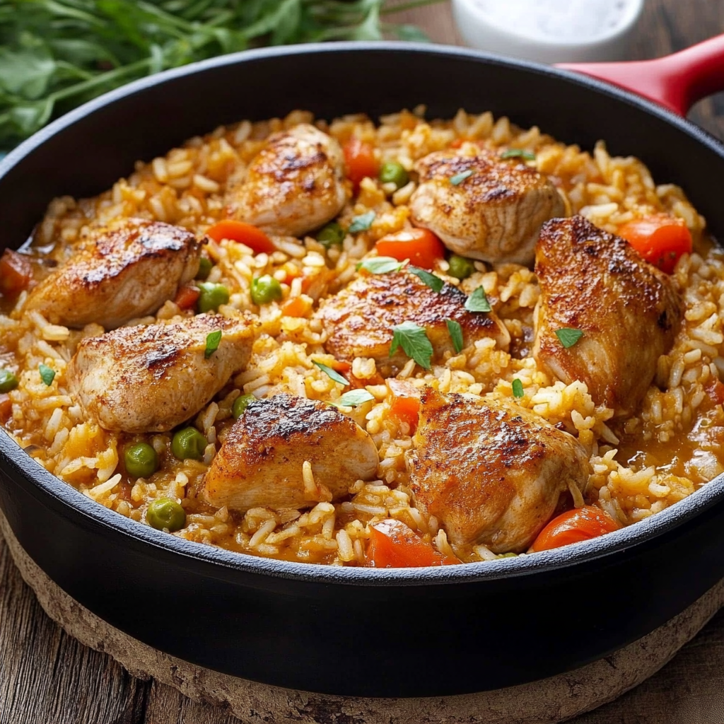 Marmite de Poulet au Riz à l’Espagnole