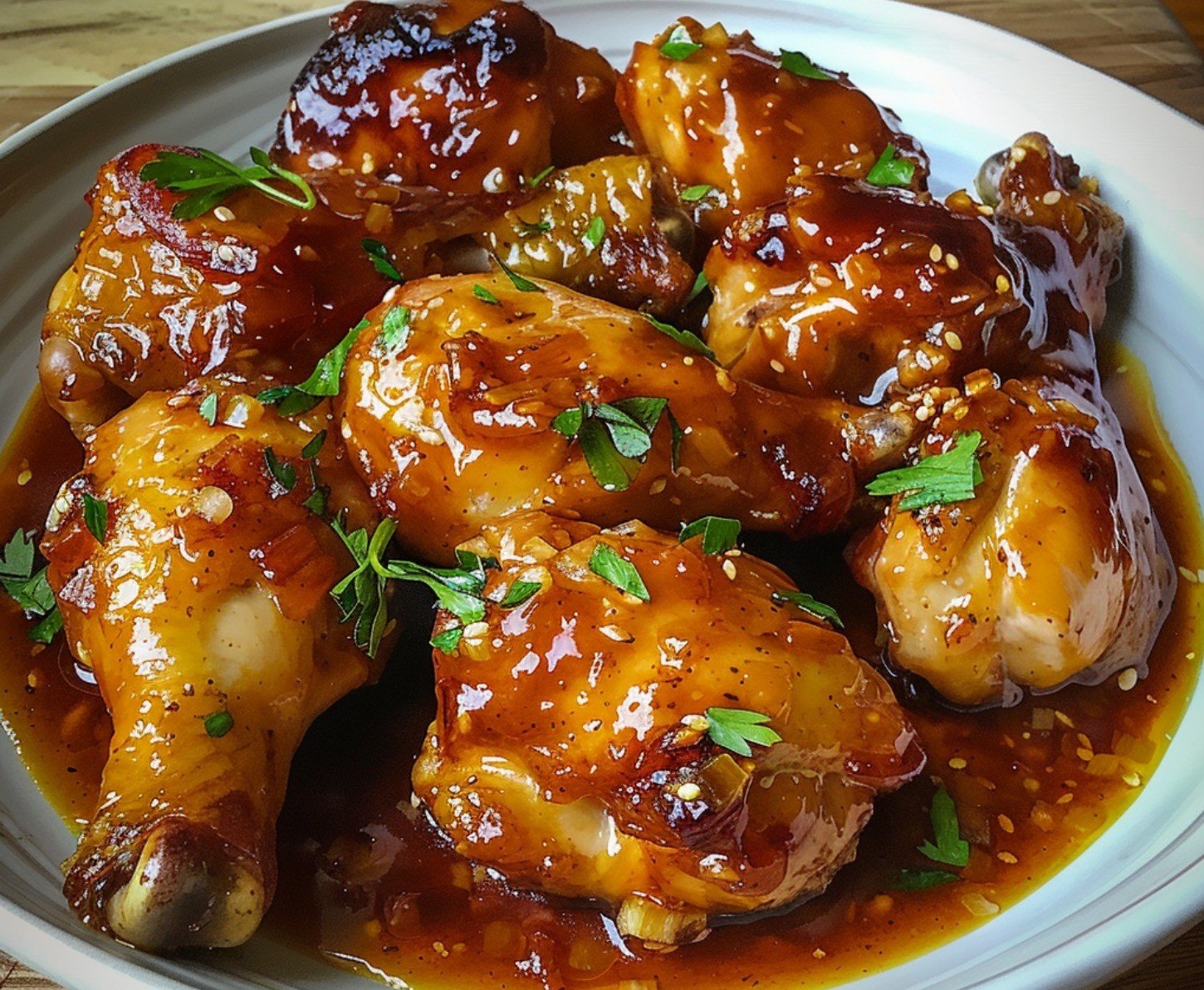 Poulet Caramélisé au Miel et à la Moutarde