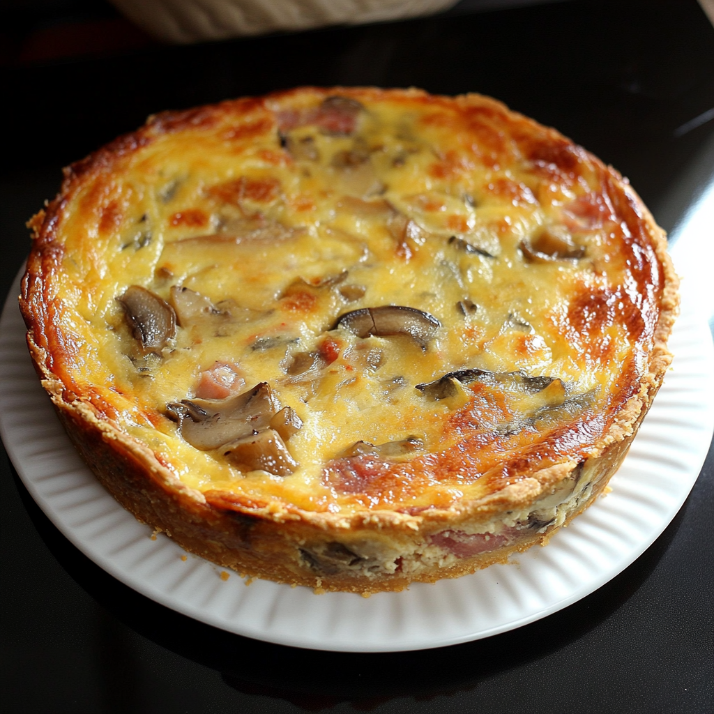Quiche Sans Pâte au Thon & Champignons