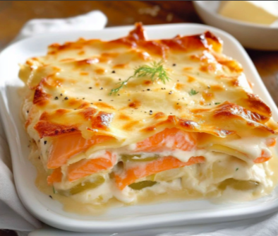 Lasagnes au Saumon, Poireaux et Chèvre
