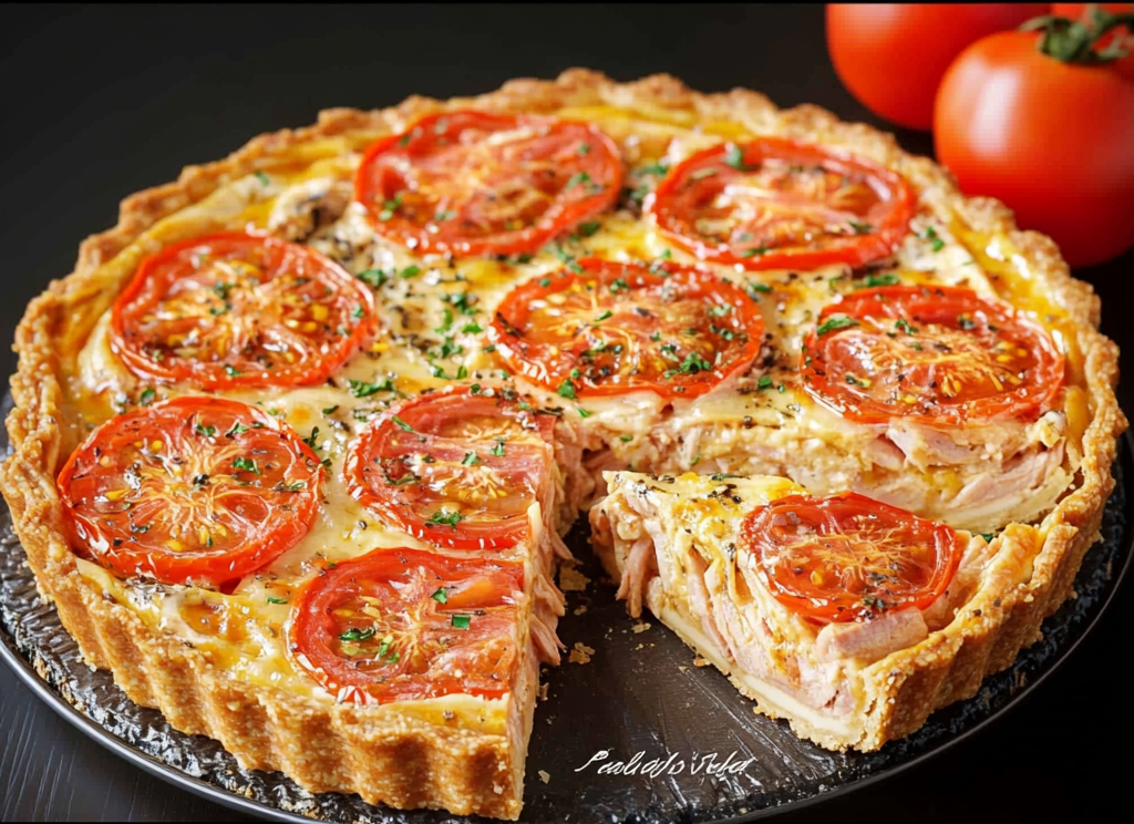 Tarte au Thon, Tomate et Moutarde