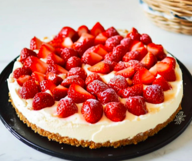 Tarte aux Fraises et aux Spéculoos sans Cuisson