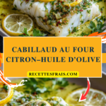 Cabillaud au four citron–huile d’olive