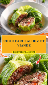 Chou farci au riz et viande