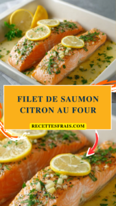 Filet de saumon citron au four