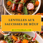 Lentilles aux saucisses de bœuf