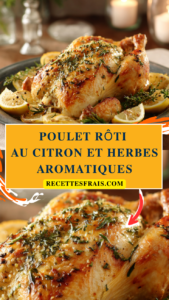 Poulet rôti au citron et herbes aromatiques