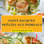 Saint-Jacques poêlées aux poireaux