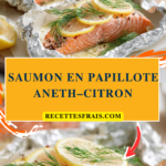 Saumon en papillote aneth–citron