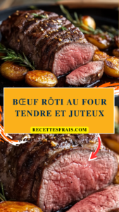 Bœuf rôti au four tendre et juteux