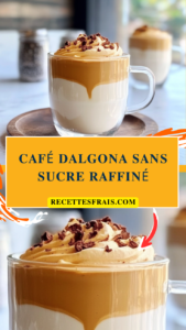 Café Dalgona sans sucre raffiné