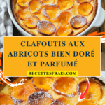 Clafoutis aux abricots bien doré et parfumé