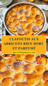 Clafoutis aux abricots bien doré et parfumé