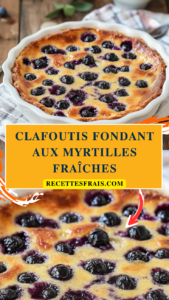 Clafoutis fondant aux myrtilles fraîches
