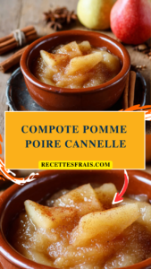 Compote pomme poire cannelle
