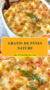 Gratin de pâtes nature