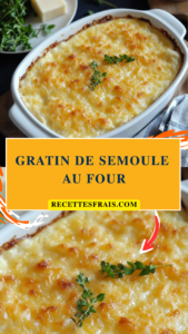Gratin de semoule au four