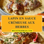 Lapin en sauce crémeuse aux herbes