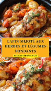 Lapin mijoté aux herbes et légumes fondants