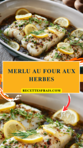Merlu au four aux herbes