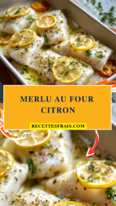 Merlu au four citron