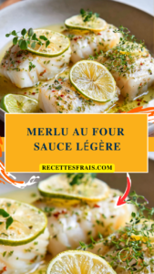 Merlu au four sauce légère