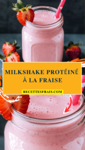 Milkshake protéiné à la fraise