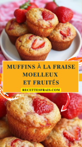 Muffins à la fraise moelleux et fruités