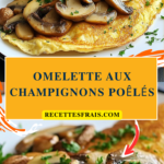 Omelette aux champignons poêlés