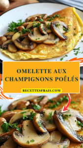 Omelette aux champignons poêlés