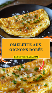 Omelette aux oignons dorée