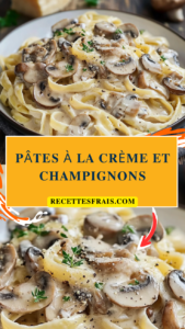 Pâtes à la crème et champignons