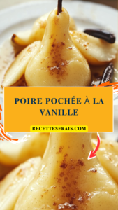 Poire pochée à la vanille