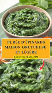 Purée d’épinards maison onctueuse et légère
