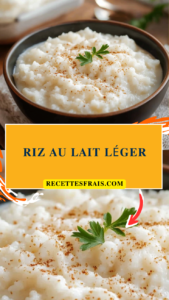 Riz au lait léger
