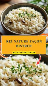 Riz nature façon bistrot