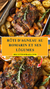 Rôti d'agneau au romarin et ses légumes