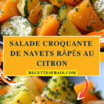 Salade croquante de navets râpés au citron