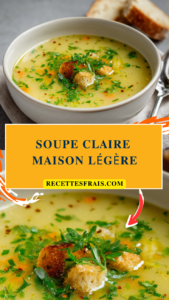 Soupe claire maison légère