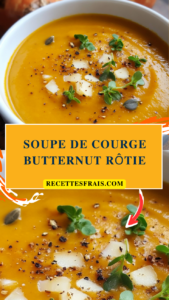 Soupe de courge butternut rôtie
