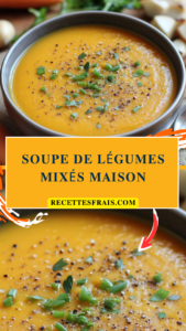 Soupe de légumes mixés maison