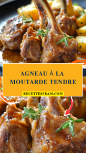 Agneau à la moutarde tendre