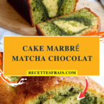 Cake marbré matcha chocolat