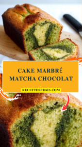 Cake marbré matcha chocolat