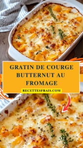 Gratin de courge butternut au fromage